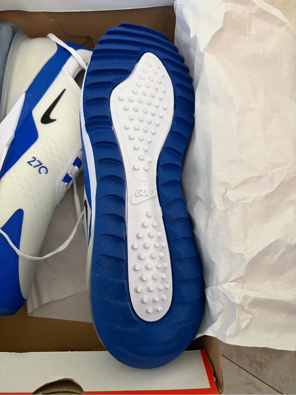Nike Men’s Air Cushion Sneakers — White & Blue NEW/NEVER WORN